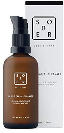 sober® | Gentle Facial Cleanser | Milder und tensidarmer Gesichtsreinigung mit Aktivkohle zur Bekämpfung von Mitesser, Pickel und Akne | Für unreine und fettige Haut geeignet