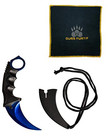 Ours Furtif Karambit Messer Scharf - Jagdmesser Feststehende Klinge Real Steel - Survival, Camping, Tactical, Kampf, EDC, Selbstverteidigung, Csgo Outdoor Knife Stainless Steele, jagtmesser