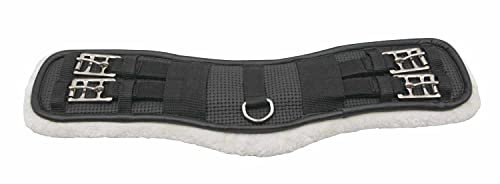 AMKA Kurzgurt Sattelgurt Kunstfell gepolstert 4 facher Gummizug Rollschnallen