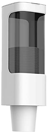 SMELEYOU Dispenser per bicchieri monouso, Portabicchieri in carta a strappo per montaggio a parete, Portabicchieri antipolvere salvaspazio Perfetto per bicchieri di plastica in carta, Bianco
