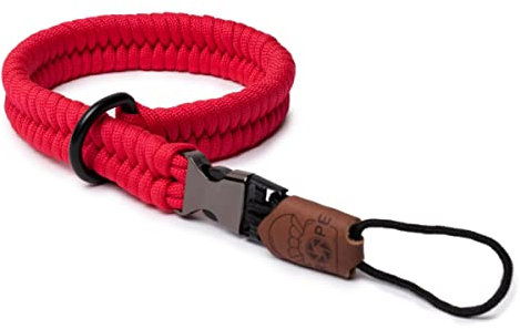 C-Rope Kamera Handschlaufe The Claw aus handgeflochtenem Paracord. Kameragurt mit Schnellverschluss-System (Bright Red)