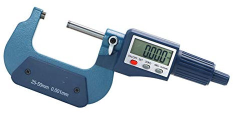 BüGelmessschraube 25-50mm Digital Mikrometer 0,001mm Digital Mikrometer Genaue Messwerkzeuge Mikrometer Mikrometer 346 (Specification : 25 50mm)