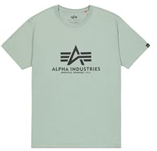 Alpha Industries Herren Basic T-Shirt, Dusty Green, L