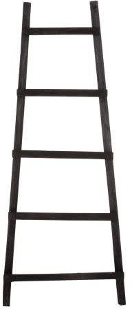 House of Seasons Dekoleiter - L29 x B49 x H119 cm - Pappelholz - Schwarz