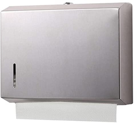 robust Papiertuchspender Papierhandtuchspender Edelstahl Wandmontierter Toilettenpapierhalter Tablett Matt Badezimmer Kommerzieller Toilettenpapierhalter Hohe Kapazität