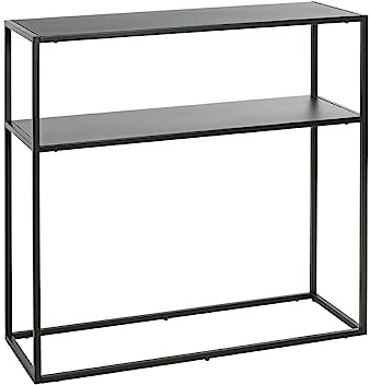 HAKU Regal schwarz, Metall - Maße: B 80 cm x H 80 cm x T 30 cm, Style: Modern
