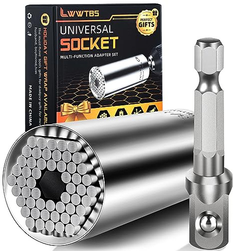 Outils de douille super universels pour hommes, cadeaux de Noël, bas de Noël pour hommes, adaptateur universel pour perceuse électrique (7 à 19 mm), outils cool Gadgets pour hommes, cadeaux
