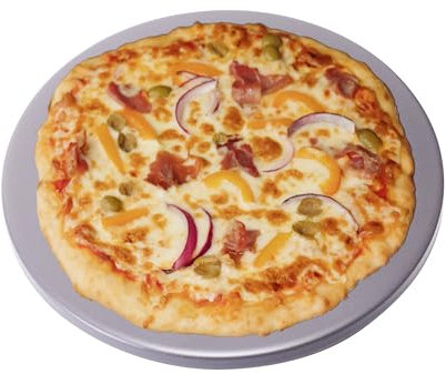 Old Stone Pizza Kitchen - Pietra per pizza smaltata rotonda per forno e grill, 35,6 cm