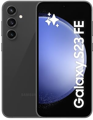 Samsung Galaxy S23 FE AI-Android-Smartphone, Mobiltelefon, 5G, Simlockfrei ohne Vertrag, Handy, 128 GB, Graphite, 3 Jahre Herstellergarantie [Exklusiv bei Amazon] [Deutsche Version]
