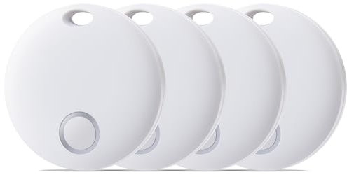 Reyke Smart Tag Pro, Koffer Tracker kompatibel mit Apple Wo ist APP (nur iOS), Schlüsselfinder für Schlüssel, Gepäck, Koffer, Brieftasche, IP67 wasserdicht, 4er Pack