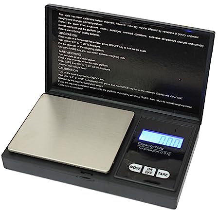 MAGICLULU Digitale Schmuckwaage Mit 0 01 G Präzision – Kompakte 200 G Kapazität Lcd Mit Hintergrundbeleuchtung Mit Manueller Kalibrierung Für Post Schmuck Nachladen Und Materialien