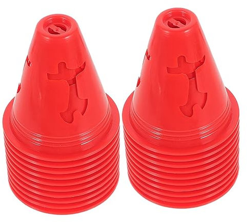 Supvox 20st Markierungsbecher Fuß -trainingszubehör Kleine Für Den Unterricht Winddichte Eislauf-trainingskegel Kleine Verkehrskegel Sport Roller Skates Kind Lieferungen Rot