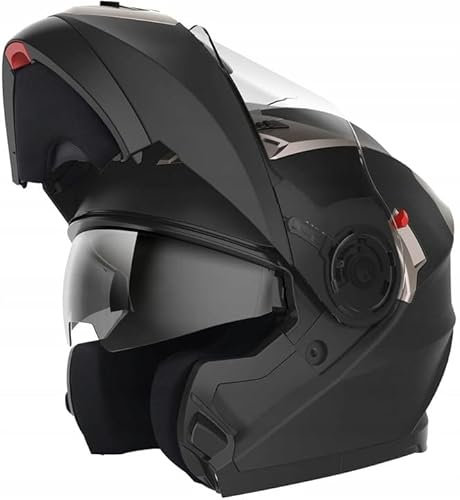 Motorradhelm Horn H925 Klapphelm schwarz mat ECE22-06 (L (59 - 60cm))