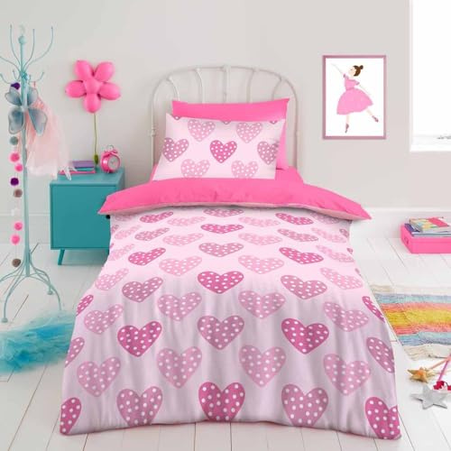 GC GAVENO CAVAILIA Microfiber Kids Duvet Covers Single (135x200 cm) | Extra Soft Kids Girls Bedding | Comfortable 2 Piece Quilt Cover with Pillowcase | Washable Linen