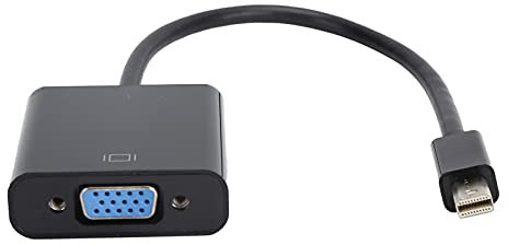Beufee Adaptador Displayport A VGA, Adaptador De Puerto De Pantalla A VGA Adaptador De Puerto De Pantalla Adaptador Macho A VGA Hembra para PC Computadora Portátil