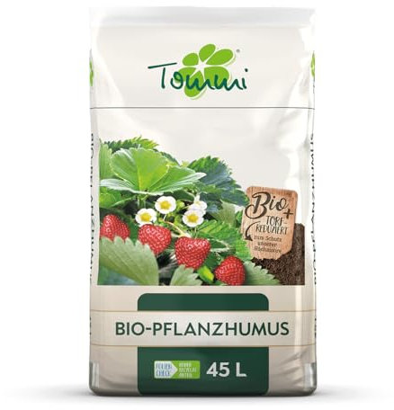 PALIGO Pflanzhumus Pflanzerde Blumenerde Gartenerde Anzuchterde Muttererde Kompost Torf Beet Balkon Kultur Substrat Erde Humus 45l x 51 Sack 2.295l / 1 Palette Tommi
