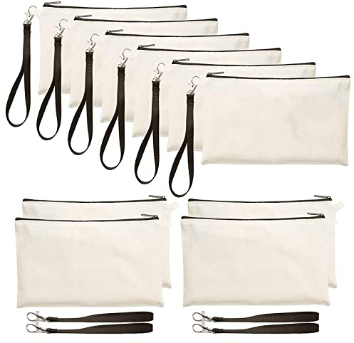 Xinsheinelry 10 Sacchetti Vuoti per Sublimazione Pressa Calore Trasferimento Termico Borsa Cosmetica Personalizzata Fai da Te Custodia Trucco Penna Astuccio Regalo con Coulisse Spessa