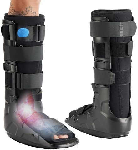 Medibot Air Cam Walker Tall Fracture Boot, Medical Recovery Walking Boot for Broken Foot, Sprained Ankle, Fractures, Adjustable Air Bladders, Universal Fit for Men & Women, Left or Right Foot(Medium)