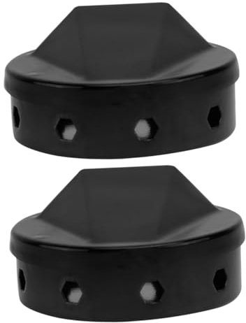 Veemoon Enamel Charcoal Smoker Box 2pcs Wood Chips Bbq Smoker Tray for Grilling Outdoor Barbecue Cooking 8cm round Black Smoking Box Set