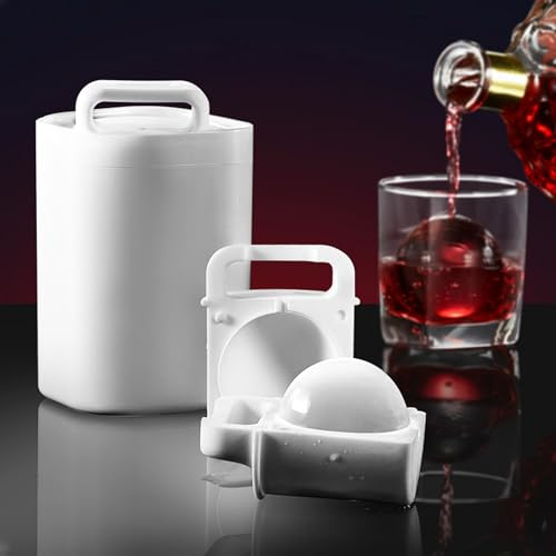 Kristallklar isbollsform 1 stor 5,6 cm ren isbolls silikonform, lufttät, för cocktails, whisky, drycker