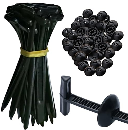 Lot de 50 boucles universelles en nylon pour attacher les câbles et les boutons de fermeture éclair autobloquants - Clips de fixation pour pare-chocs de voiture - Rivets en plastique pour réparation