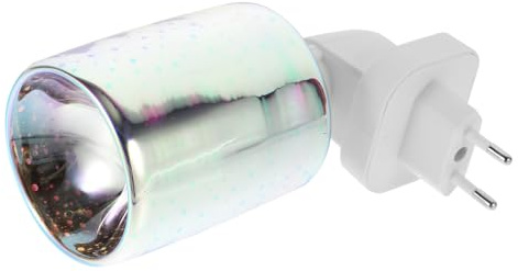 STOBAZA Calentador De Velas Enchufable 3D De Vidrio Multicolor, Quemador De Cera Eléctrico Sin Humo, para Hogar y Oficina, Lámpara Aromática para Fragancias, Compacto y Sencillo De Usar