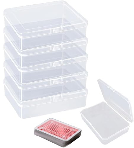 muahmuah 5 Stk Aufbewahrungsbox mit Deckel Klein,Kunststoffbox mit Deckel,für Karten,Aufbewahrung,Sammelkarten
