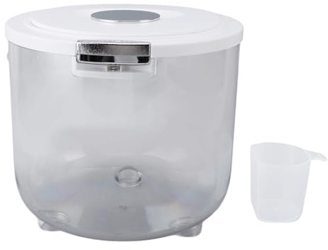 Rice Bin Large Capacity Transparent Sealed Rice Storage Container Bucket Rice Dispenser for Rice Grain Food Kitchen Supplies (15kg/33.1lb Capacity)