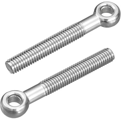 QUARKZMAN 4pcs Pernos Ojo M8 X 60 Mm, 304 Acero Inoxidable Pernos Ojo Giratorios Con Hombro Para Válvulas Compuerta Tuberías, Plateado