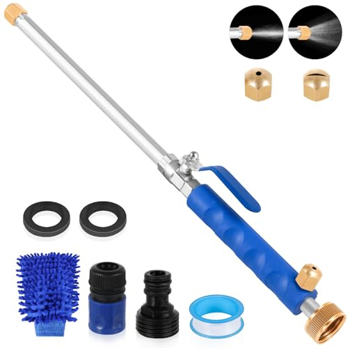 MIBIITTY Jet Nozzle for Garden Hose 2-in-1 Jet Nozzle High Pressure Hose Nozzle with 2 Different Nozzles and Hose Quick Connectors for Car Pet Garden Cleaning at home