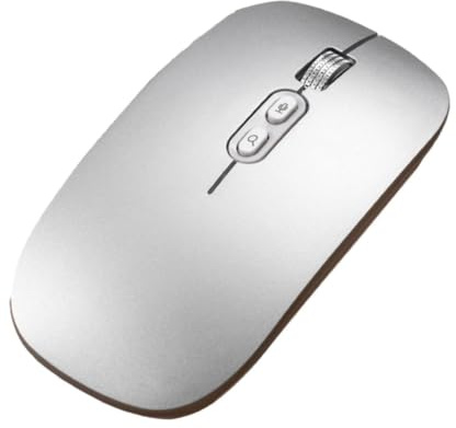 Souris Silencieuse Sans Fil 2,4 GHz Sans Fil Saisie Vocale IA Ergonomique | 1600 , Silencieux, Reconnaissance Vocale/Recherche/Saisie, Souris Traductrice 28 Langues Pour PC Portable