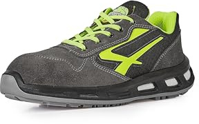 U-Power Red Lion® Yellow, Leather Zapatos de seguridad, Zapatillas deportivas ligeras antipinchazos unisex, suela Bast, inserto Infinergy, con puntera de aluminio - Yellow 47