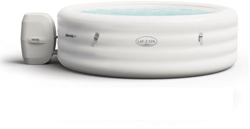Lay-Z-Spa 60011 Vegas Hot Tub with 140 AirJet Massage System Inflatable Spa with Freeze Shield Technology, 4-6 Person