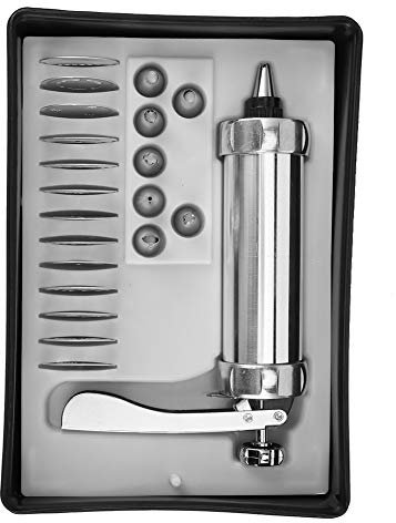 Raguso Plätzchenform-Set Aluminiumlegierungscreme Multifunktions-DIY-Kekse Press Maker Mould-Kit Gebäckrohrleitungen Dekorieren Backwerkzeug für die Küche