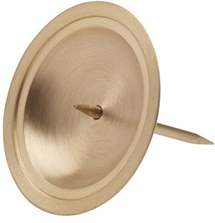 NKlaus piatto ghirlanda Ø7cm ottone oro opaco piattino portacandele vassoio 10653