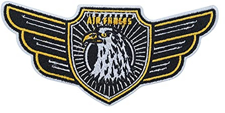 Finally Home Air Forces Adler Patch zum Aufbügeln - Outdoor Aufnäher | Motiv für Army-Fans: Airsoft, Nato & Veteran. Als Emblem für Cap, Rucksack & Jacke.