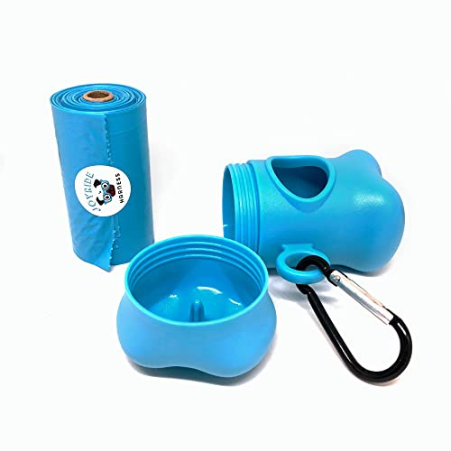Joyride Harness Poop Bag Dispenser - Additional Unscented Roll of Premium 9”x13” Poop Bags Included, Universal Fit, D-Clip Attaches to Leash or Harness, Clean, Convenient & Secure Poop Disposal System