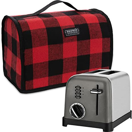 Toaster Cover Compatible with Cuisinart 2 Slice, Appliance Cover with Pockets for Knife & Toast Machine Tongs, Dust Off and Fingerprint Protection