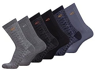 camel active Herren atmungsaktive Socken im 6er-Pack in Blau, Grau und Schwarz Mehrfarbig menswear-47-50