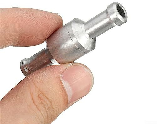 Clapet anti-retour en alliage d'aluminium pour essence, essence, diesel, 4 mm, argenté