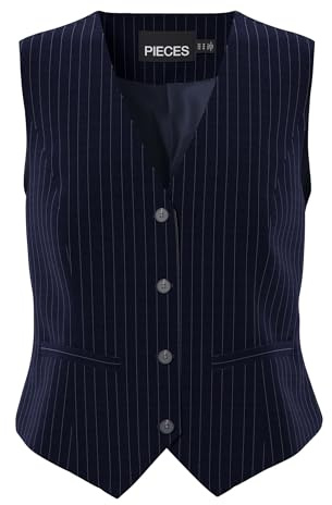 PIECES dam Pcbozzy Vest Noos Pinstripe Exp Bc kostymväst