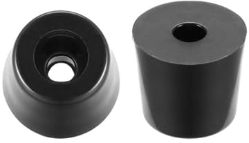 TOP-VIGOR 12Pcs Round Rubber Feet, D19mm x 15mm x H17m Rubber Bumper Feet Pads, Non Slip Furniture Pads Cutting Board Rubber Feet Floor Protector for Cabinet Desk Tables