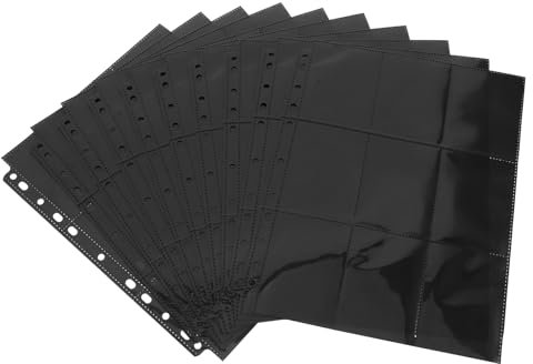 KOMBIUDA 10blätter Kartenhüllen Kartenbinderseiten Kartentaschen Durchsichtige Kartenalbumseiten Zum Aufbewahren Von Sportkarten Baseballkarten Und Spielkarten Aus Pvc-materialien Für