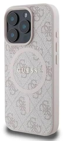 CG MOBILE Guess GUHMP16LG4GFRP Hülle für iPhone 16 Pro 6.3 Rosa hardcase 4G Ring Classic Logo