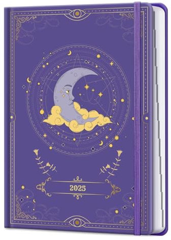 Kalender 2025 Buchkalender A5 -Terminkalender mit Wochenplaner 12 Monate: von Januar bis Dezember - Hardcover Taschenkalender A5 2025 Terminplaner - Der Purpur