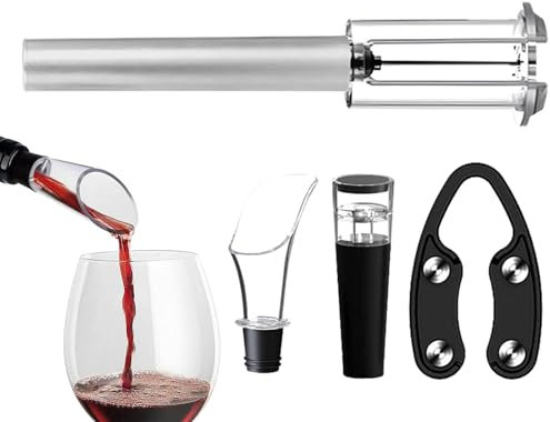 per vino manuale 4 pezzi, set apribottiglie di vino | Kit manuale per bottiglie di vino - Apribottiglie manuale per baristi, camerieri, cucina domestica, festa