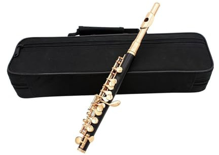 Querflöten Flöteninstrument C-Taste Piccolo Anfänger professionelles Instrument(Gold)