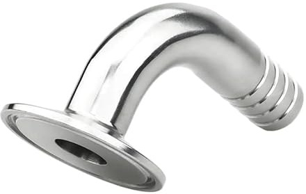 DQZRTUECA Gomito OD per Tubi in Acciaio Inox, Gomito a 90 Gradi con ghiera Tri-Clamp, for produttori di macchinari, Morsetti Tris in Acciaio Inox, Accessori for raccordi(25mm x Ferrule 50.5)