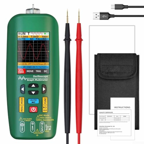 Osciloscopio portátil digital de mano O1 a 10MHz con capacidades de medición completas