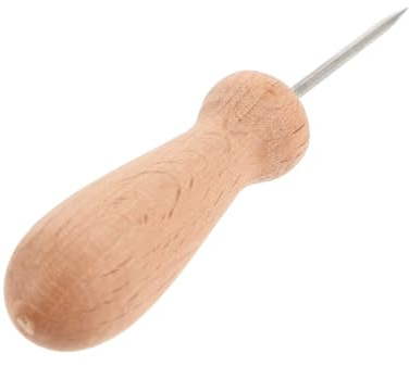 Angoily Strumento Manuale per Modellare Argilla con Manico in Legno di Faggio Punteruolo per Scultura e Intaglio di Argilla Polimerica Attrezzo Ergonomico per Lavori Fai da Te e Ceramica